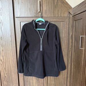 Lands' End Fleece Half Zip Hooded Pullover